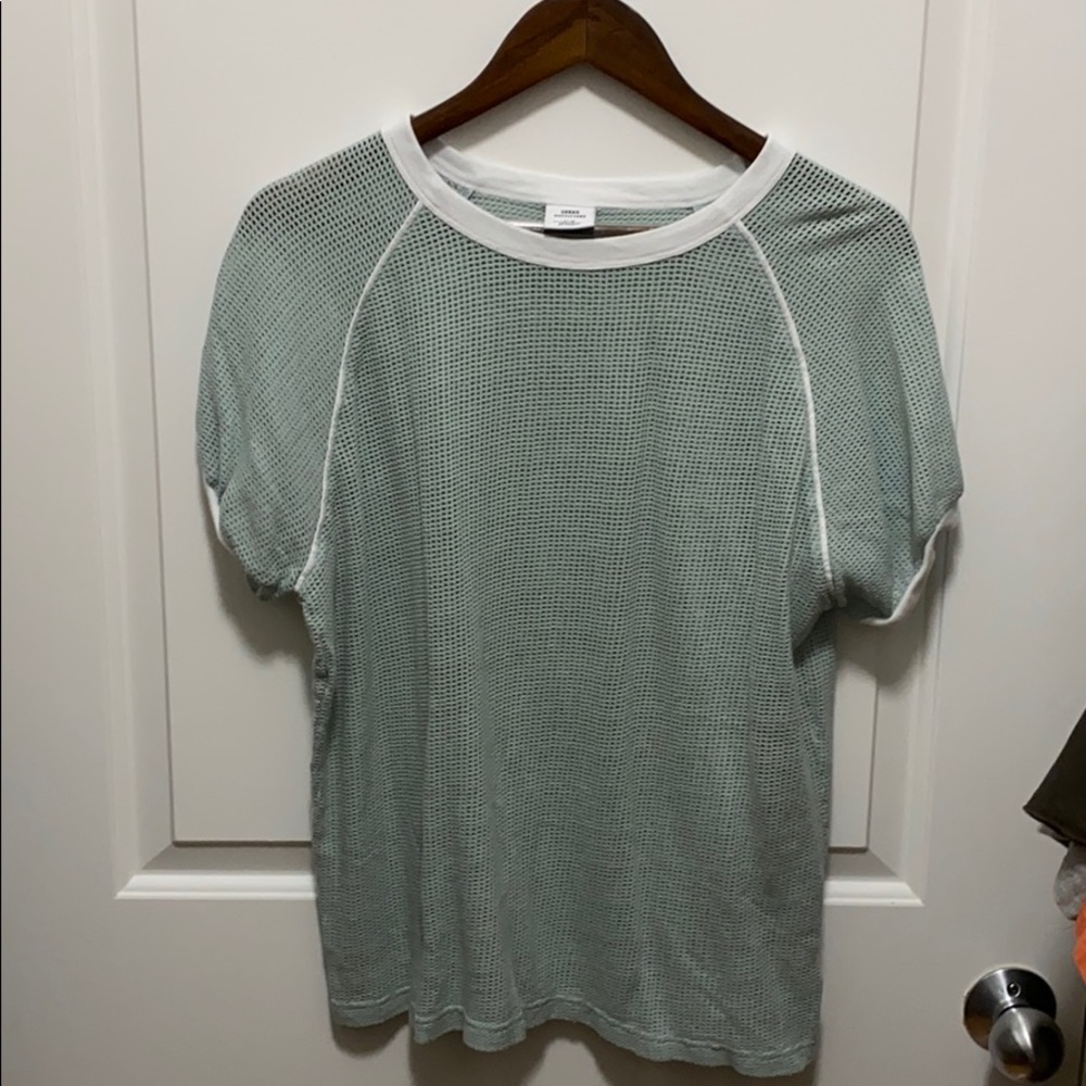 Mint colored mesh shirt